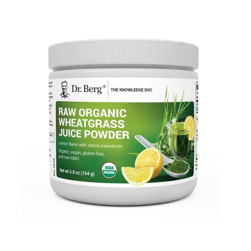 Dr. Berg Organic WheatGrass Superfood, Lemon, 164 Gm