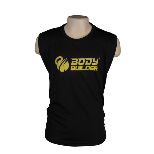 Body Builder Sleeveless T-Shirt, L, Black