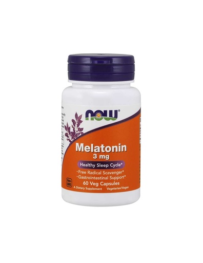 Now Melatonin, 60 Veggie Capsules, 3 mg
