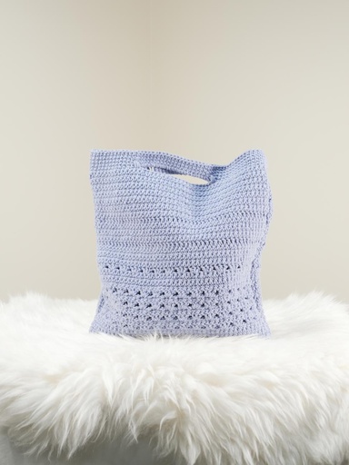 Lilac Crochet Top Handle Handbag