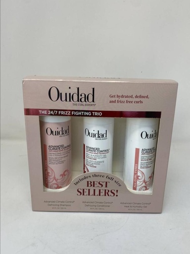 The 24/7 Frizz Fighting Trio from Ouidad, a curly hair care brand