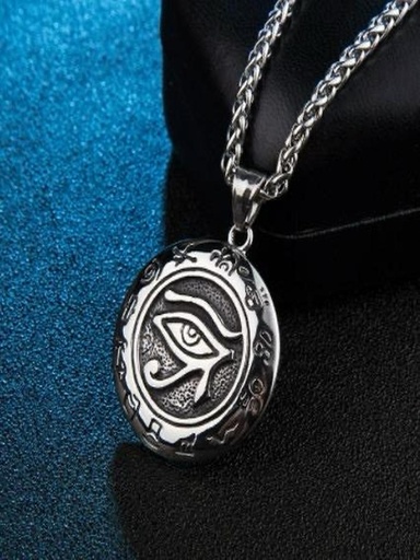 Eye of Horus Guardian Round Pendant Necklace - 504