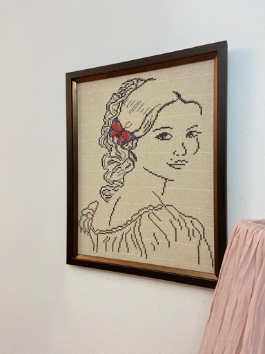 Whisper of Grace_ Handmade Cross Stitch Portrait