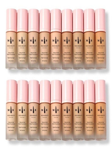 MOZA BEAUTY Vegan Full-Coverage Matte Foundation – Natural Finish & Oil Control