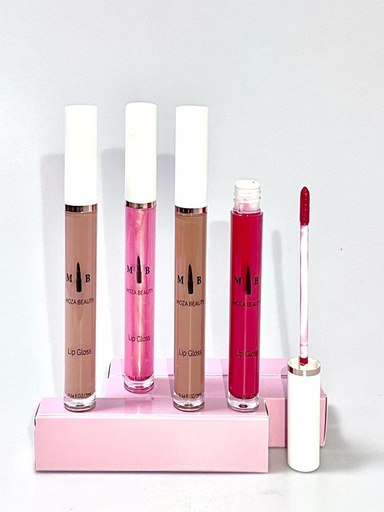 MOZA BEAUTY Vegan Lip Gloss – 16H Long Lasting Shine