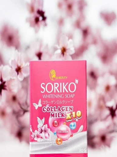 SORIKO Collagen Milk Whitening Soap x10 – Brightening & Rejuvenating