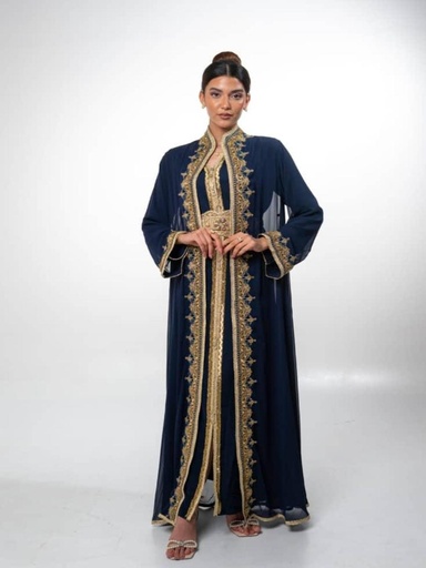 Women's caftan, Turkish made, with luxurious embroidery