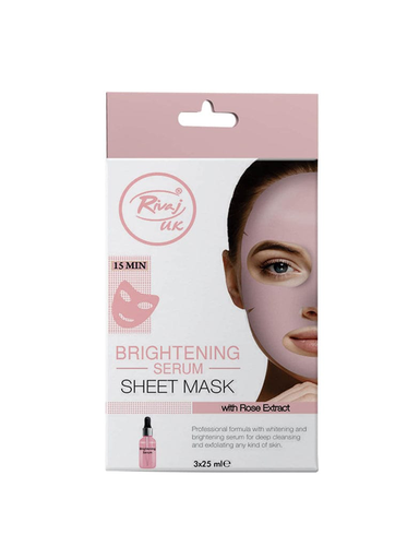 Rivaj UK Brightening Serum Sheet Mask - 3x25ml